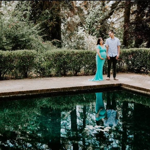 Blue Maternity Dress - Picture 5 of 6